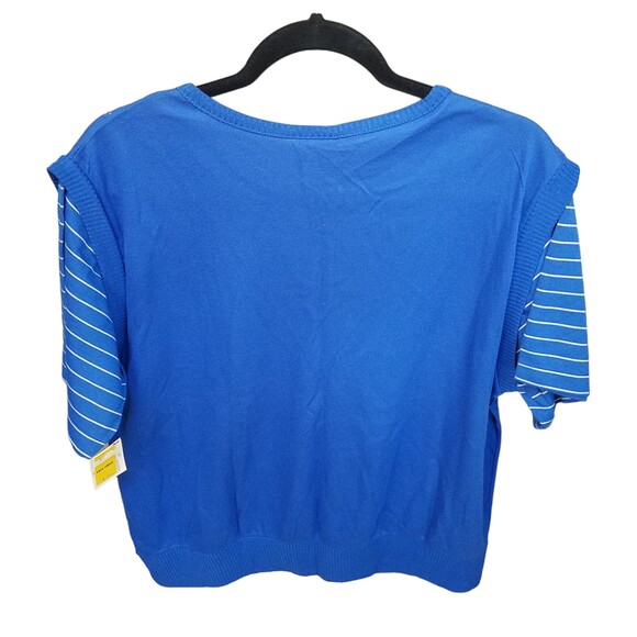 Justin Allen Womens Sz 42 Blue Solid Short Sleeve T-Shirt - Picture 10 of 10